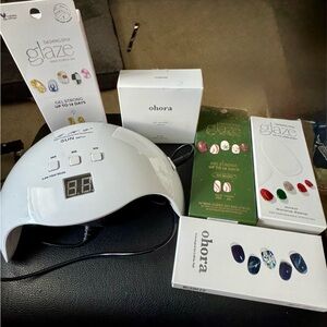 UV/LED Nail Lamp with Assorted Gel Nail Kits and Ohora Peel remover
